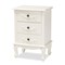 Baxton Studio Callen Classic and Traditional White Finished Wood 3Drawer Nightstand 212-11939-ZORO - alternate 4